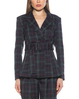Alexia Admor Janna Longline Plaid Suit Set (2 Piece), Size 14 NWT
